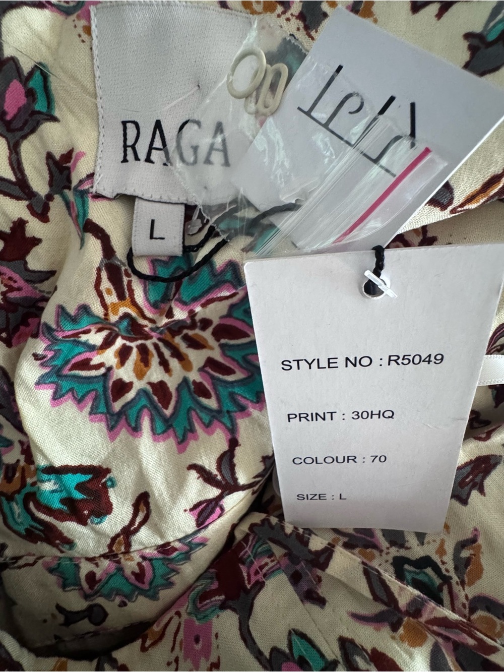 RAGA Deema NWT L Floral Tiered Maxi Dress Boho Euro Summer Resort $270 Bohemian - Picture 7 of 8